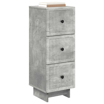 Drawer Cabinet Concrete Grey 33 x 34.5 x 90 cm Engineered Wood