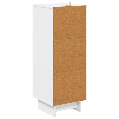 Drawer Cabinet High Gloss White 33 x 34.5 x 90 cm