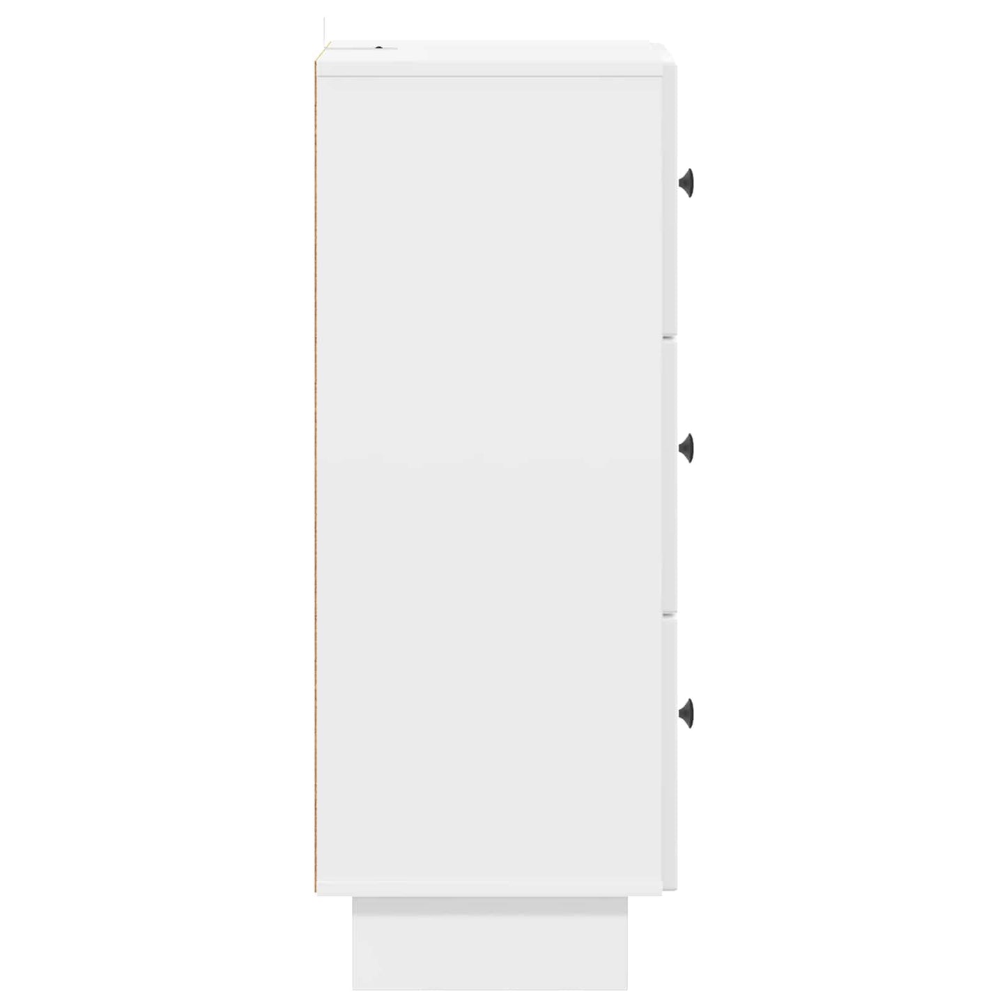 Drawer Cabinet High Gloss White 33 x 34.5 x 90 cm