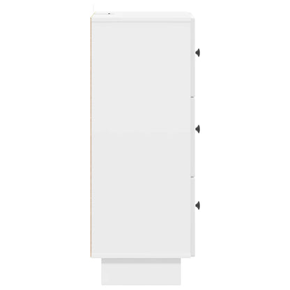Drawer Cabinet High Gloss White 33 x 34.5 x 90 cm