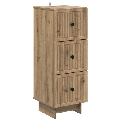 Drawer Cabinet Artisan Oak 33 x 34.5 x 90 cm Engineered Wood