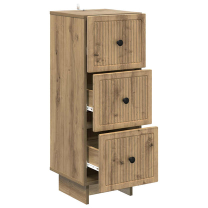 Drawer Cabinet Artisan Oak 33 x 34.5 x 90 cm Engineered Wood