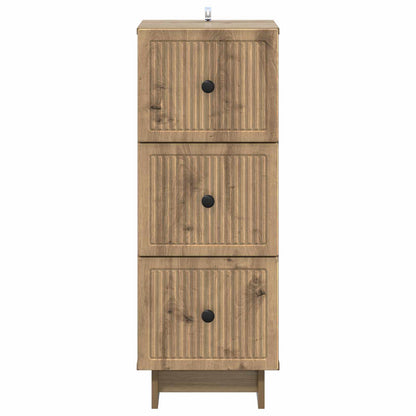 Drawer Cabinet Artisan Oak 33 x 34.5 x 90 cm Engineered Wood