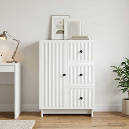 Sideboard with Drawer White 66 x 34.5 x 90 cm Engineered Wood