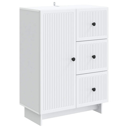 Sideboard with Drawer White 66 x 34.5 x 90 cm Engineered Wood