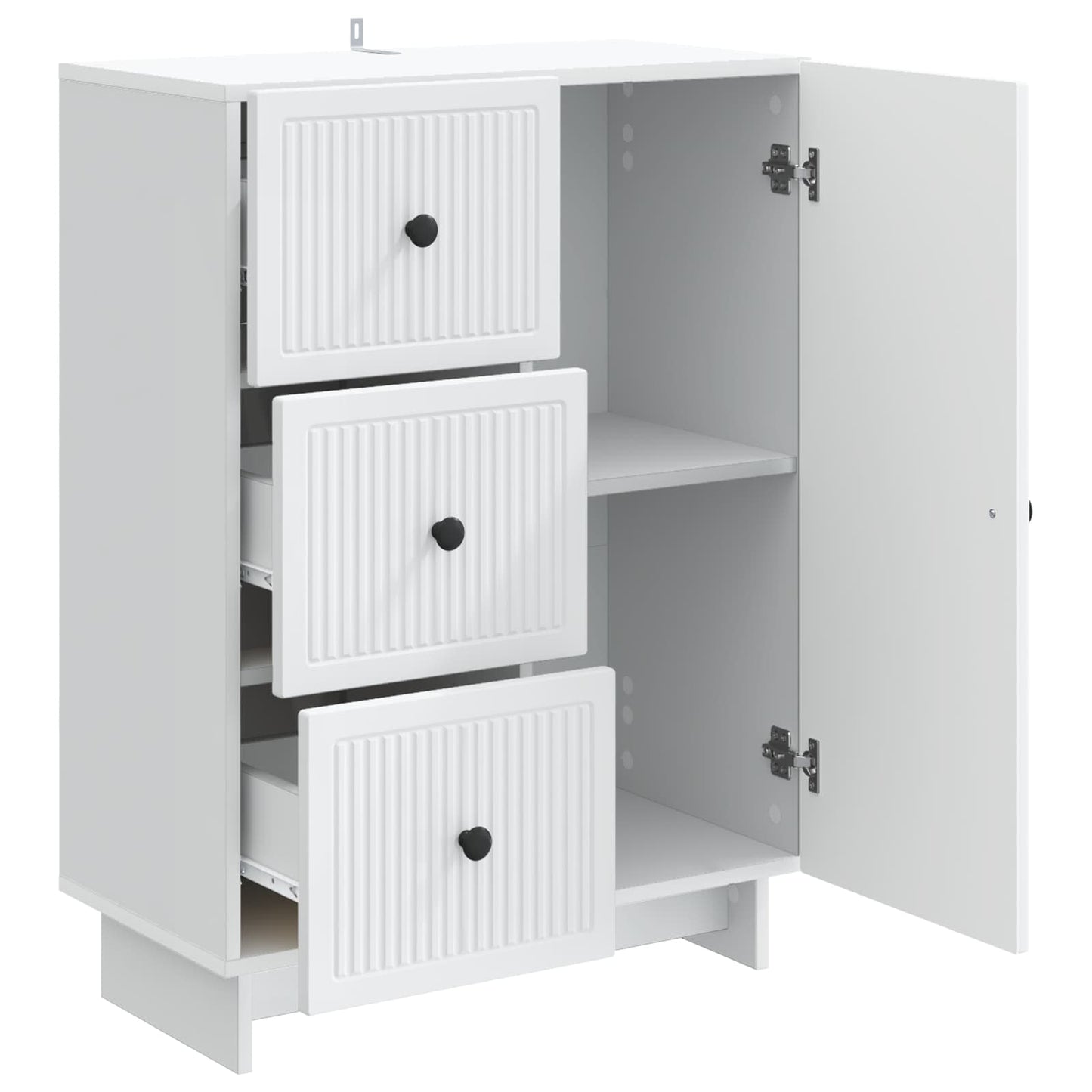 Sideboard with Drawer White 66 x 34.5 x 90 cm Engineered Wood