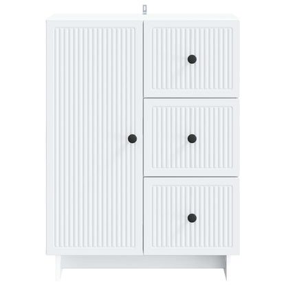 Sideboard with Drawer White 66 x 34.5 x 90 cm Engineered Wood