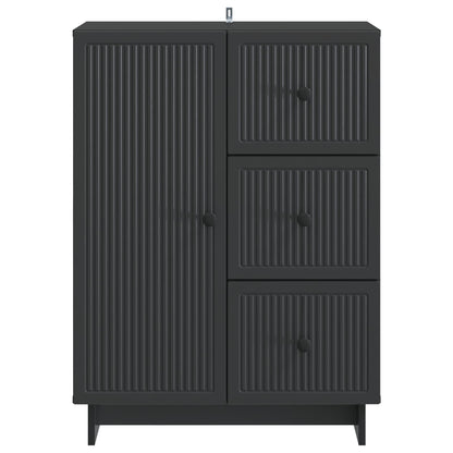 Sideboard with Drawer Black 66 x 34.5 x 90 cm Engineered Wood