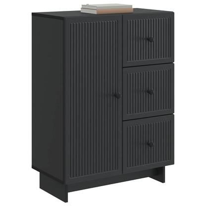 Sideboard with Drawer Black 66 x 34.5 x 90 cm Engineered Wood
