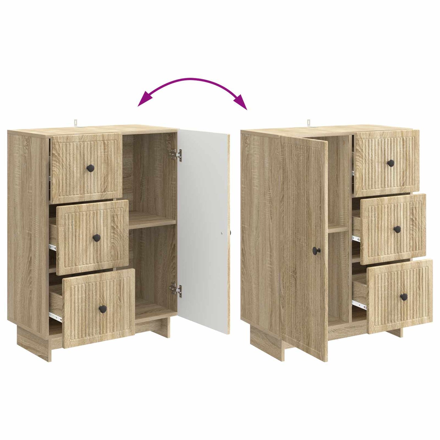 Sideboard Sonoma Oak 66 x 34.5 x 90 cm Engineered Wood