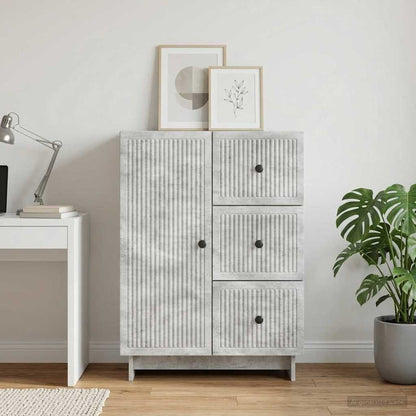 Sideboard Concrete Grey 66 x 34.5 x 90 cm Engineered Wood