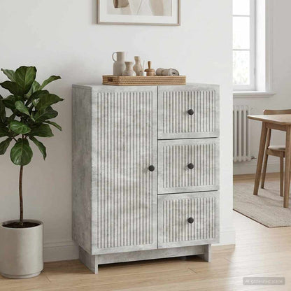 Sideboard Concrete Grey 66 x 34.5 x 90 cm Engineered Wood