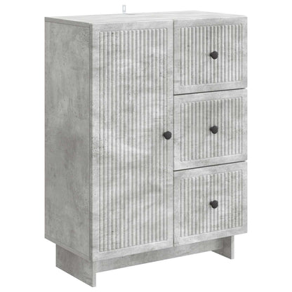 Sideboard Concrete Grey 66 x 34.5 x 90 cm Engineered Wood