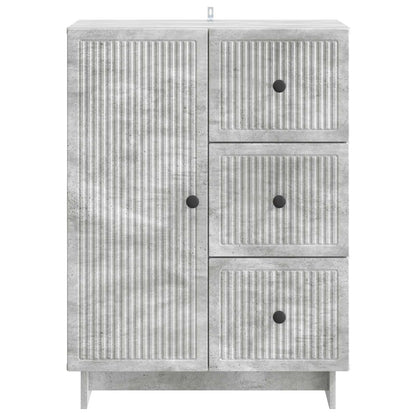 Sideboard Concrete Grey 66 x 34.5 x 90 cm Engineered Wood