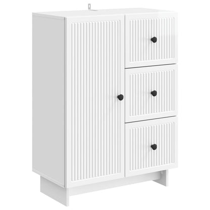 Sideboard High Gloss White 66 x 34.5 x 90 cm Engineered Wood
