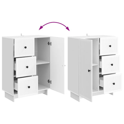 Sideboard High Gloss White 66 x 34.5 x 90 cm Engineered Wood