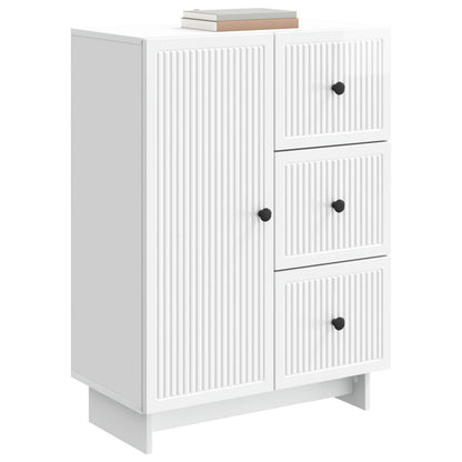 Sideboard High Gloss White 66 x 34.5 x 90 cm Engineered Wood