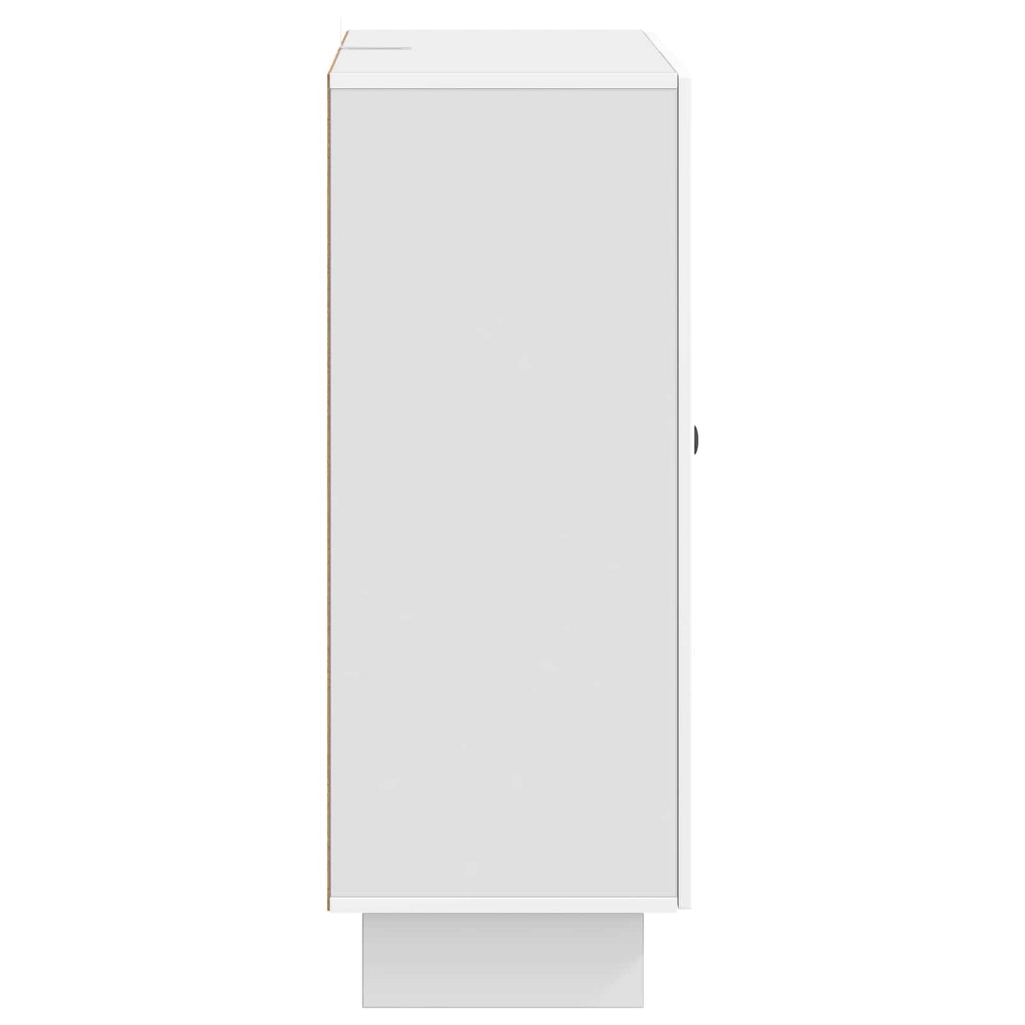 Sideboard High Gloss White 66 x 34.5 x 90 cm Engineered Wood