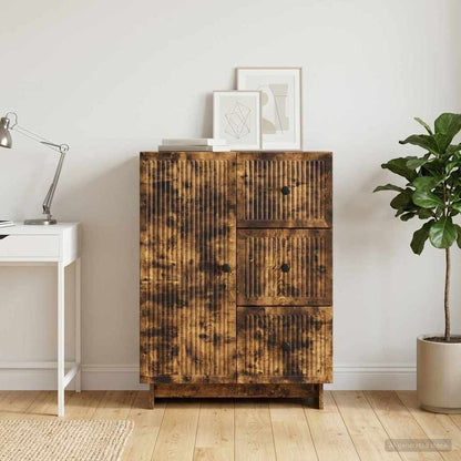 Sideboard Smoked Oak 66 x 34.5 x 90 cm Engineered Wood