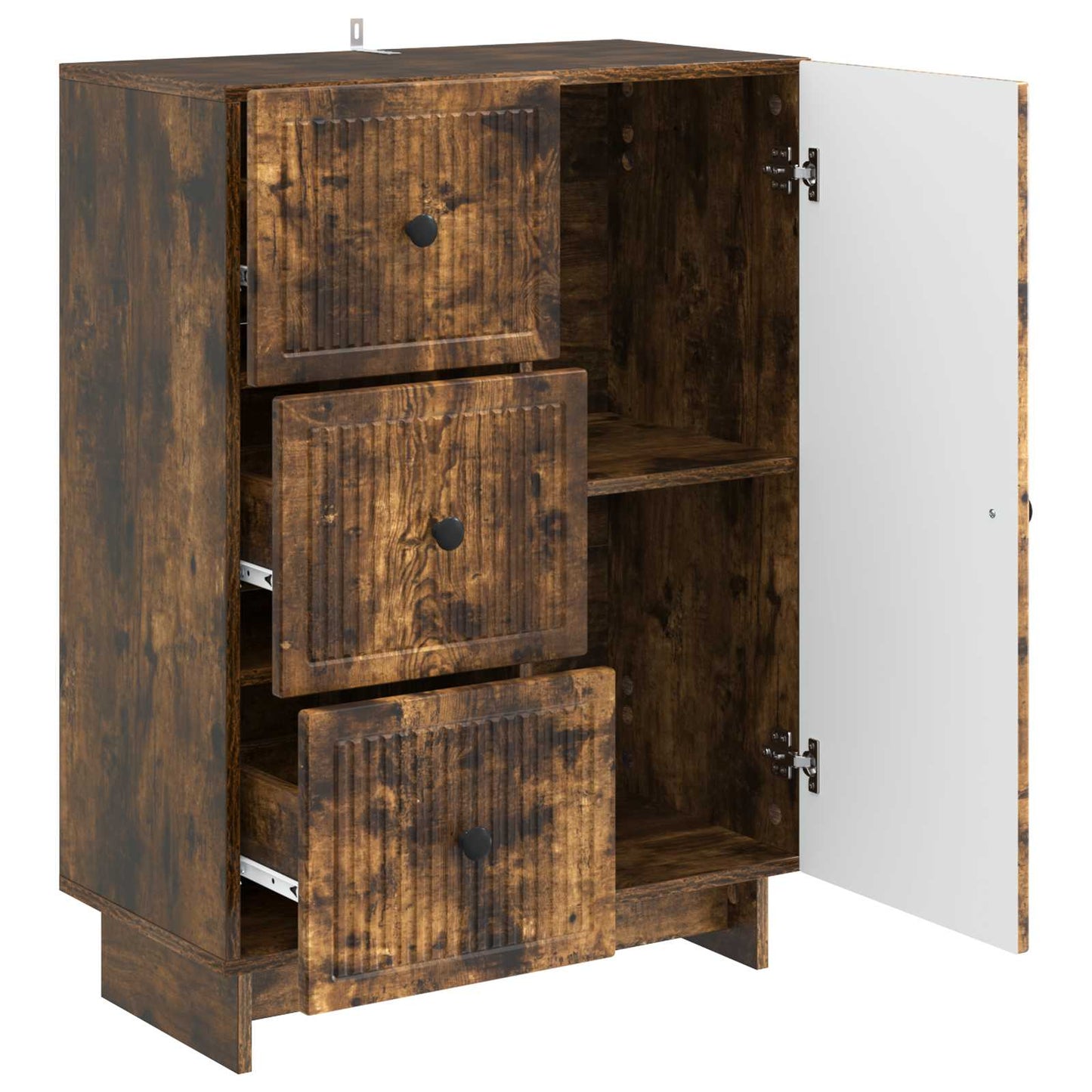 Sideboard Smoked Oak 66 x 34.5 x 90 cm Engineered Wood