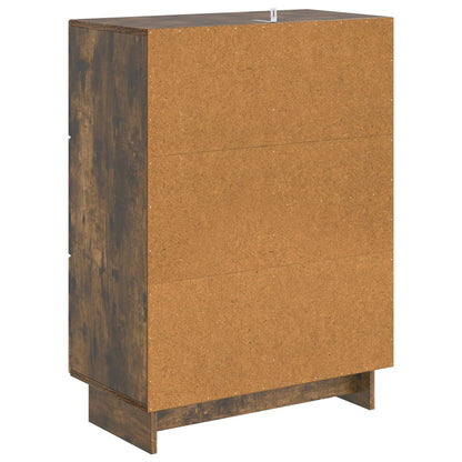 Sideboard Smoked Oak 66 x 34.5 x 90 cm Engineered Wood