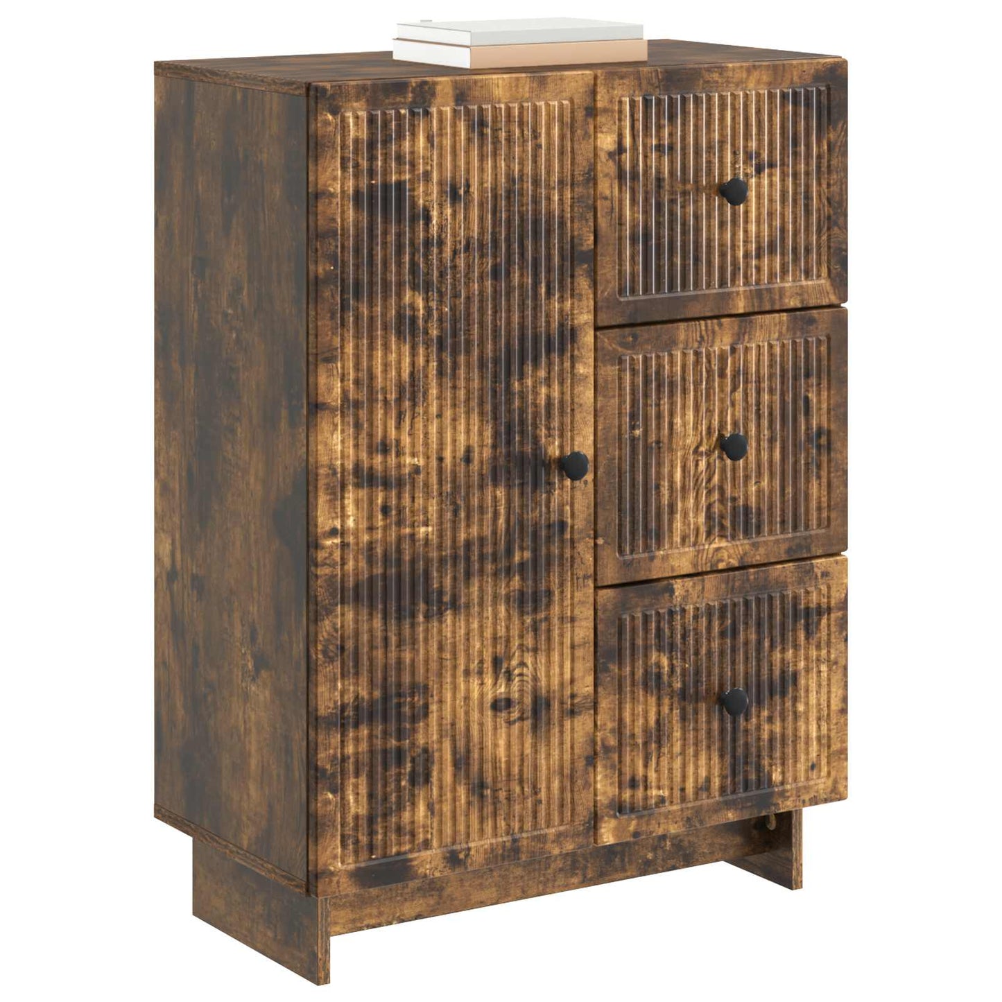 Sideboard Smoked Oak 66 x 34.5 x 90 cm Engineered Wood