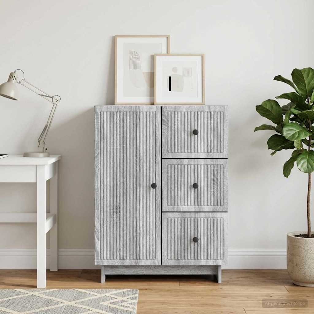 Sideboard Grey Sonoma 66 x 34.5 x 90 cm Engineered Wood