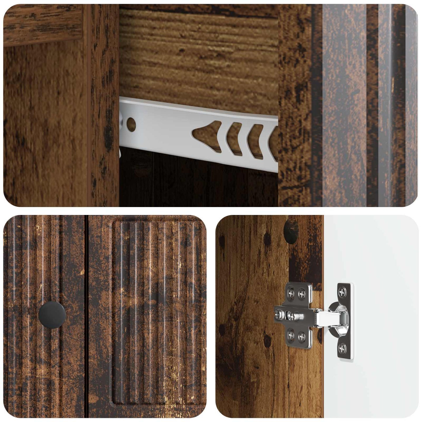 Sideboard Old Wood 66 x 34.5 x 90 cm Engineered Wood