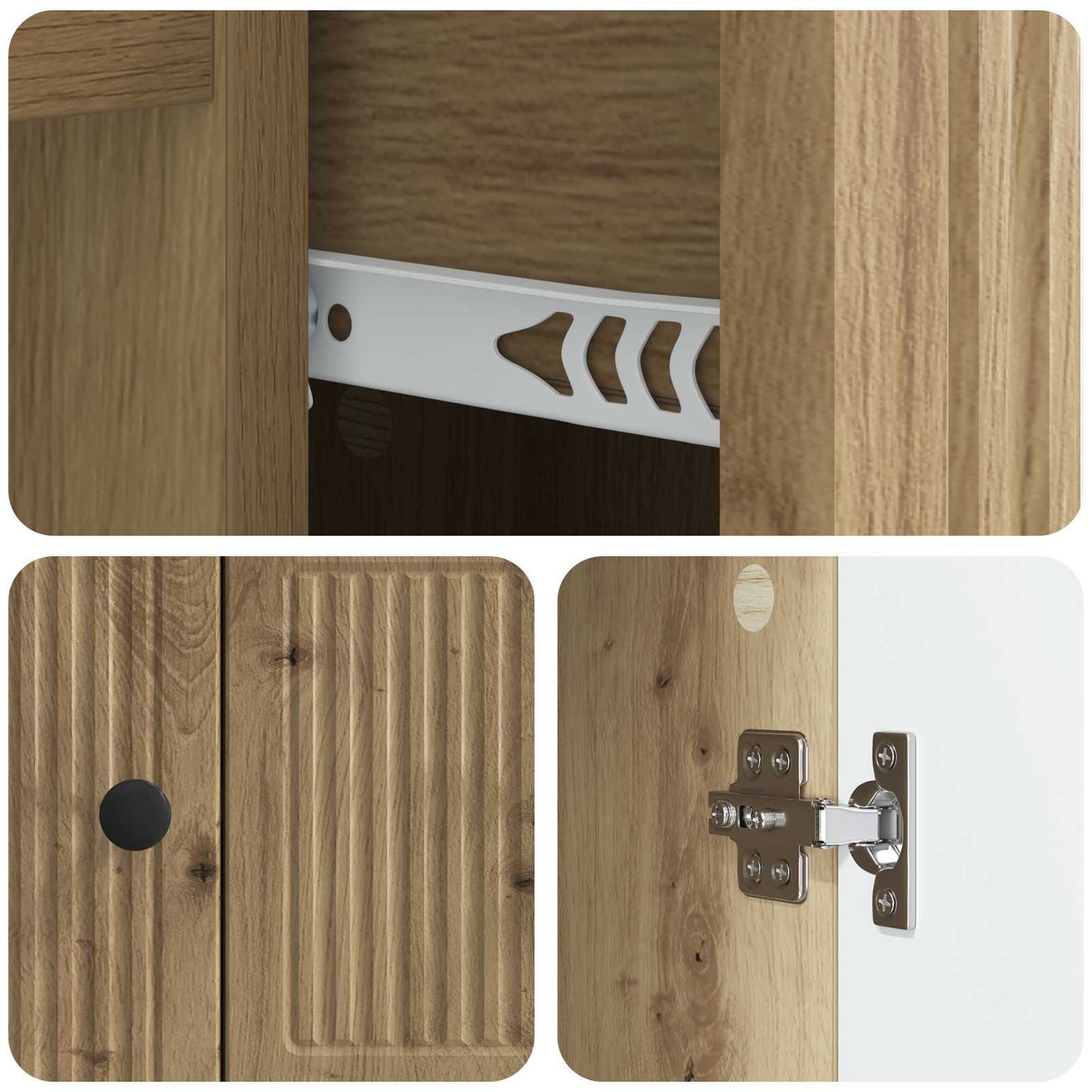 Sideboard Artisan Oak 66 x 34.5 x 90 cm Engineered Wood