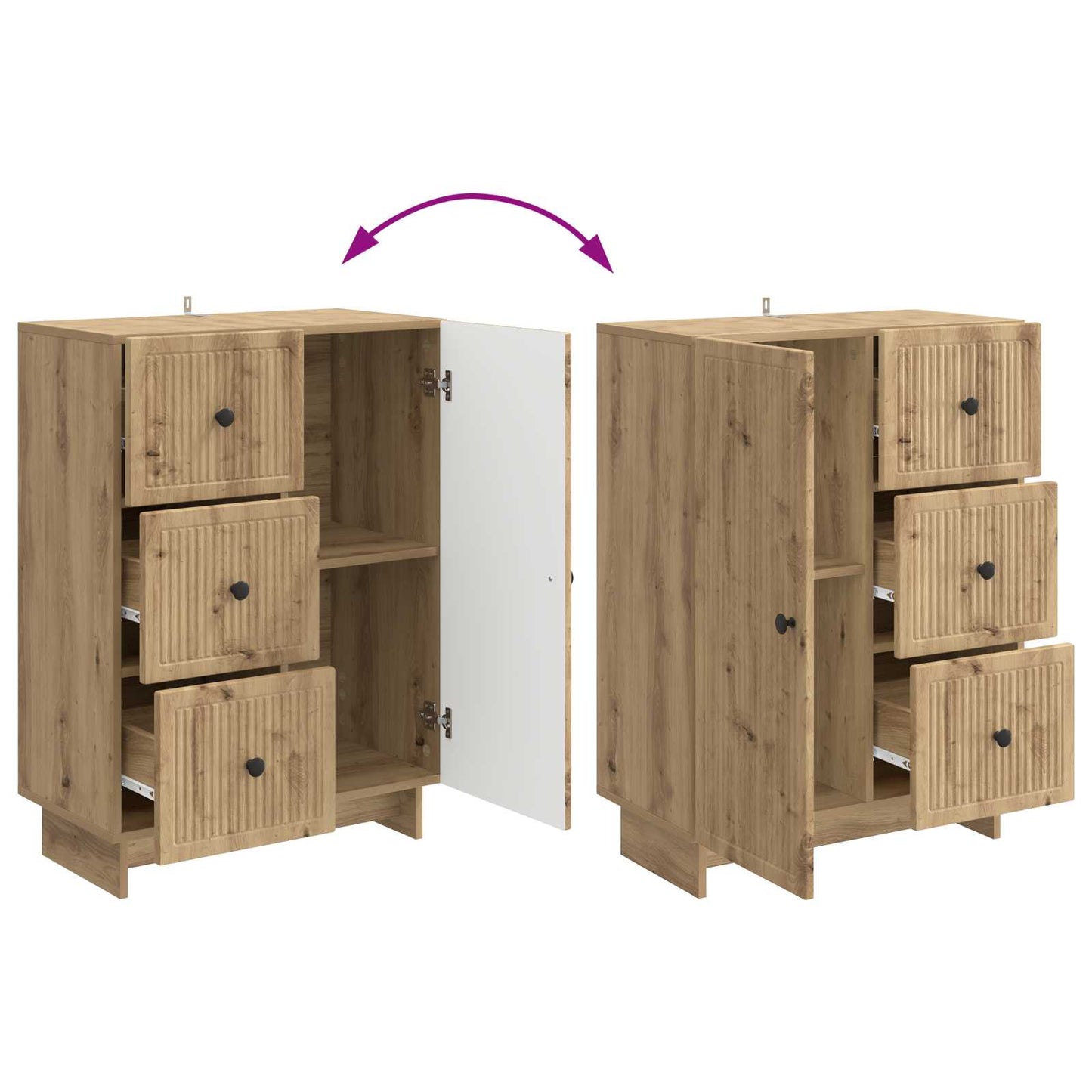 Sideboard Artisan Oak 66 x 34.5 x 90 cm Engineered Wood