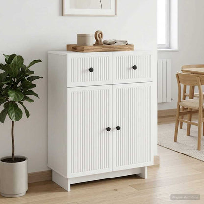 Sideboard with Drawer White 66 x 34.5 x 90 cm Engineered Wood