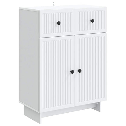 Sideboard with Drawer White 66 x 34.5 x 90 cm Engineered Wood