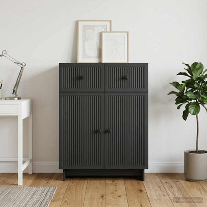 Sideboard with Drawer Black 66 x 34.5 x 90 cm Engineered Wood