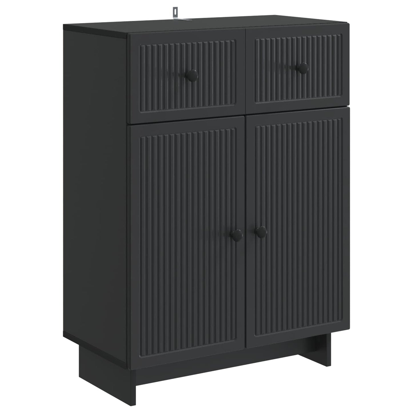Sideboard with Drawer Black 66 x 34.5 x 90 cm Engineered Wood
