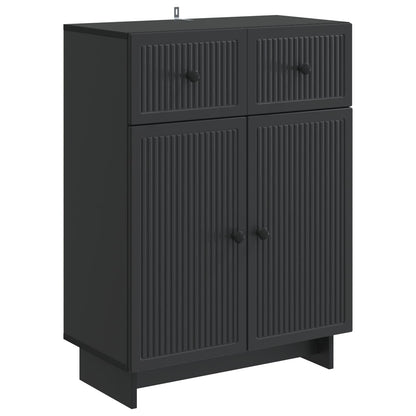 Sideboard with Drawer Black 66 x 34.5 x 90 cm Engineered Wood