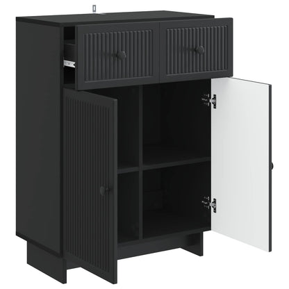 Sideboard with Drawer Black 66 x 34.5 x 90 cm Engineered Wood