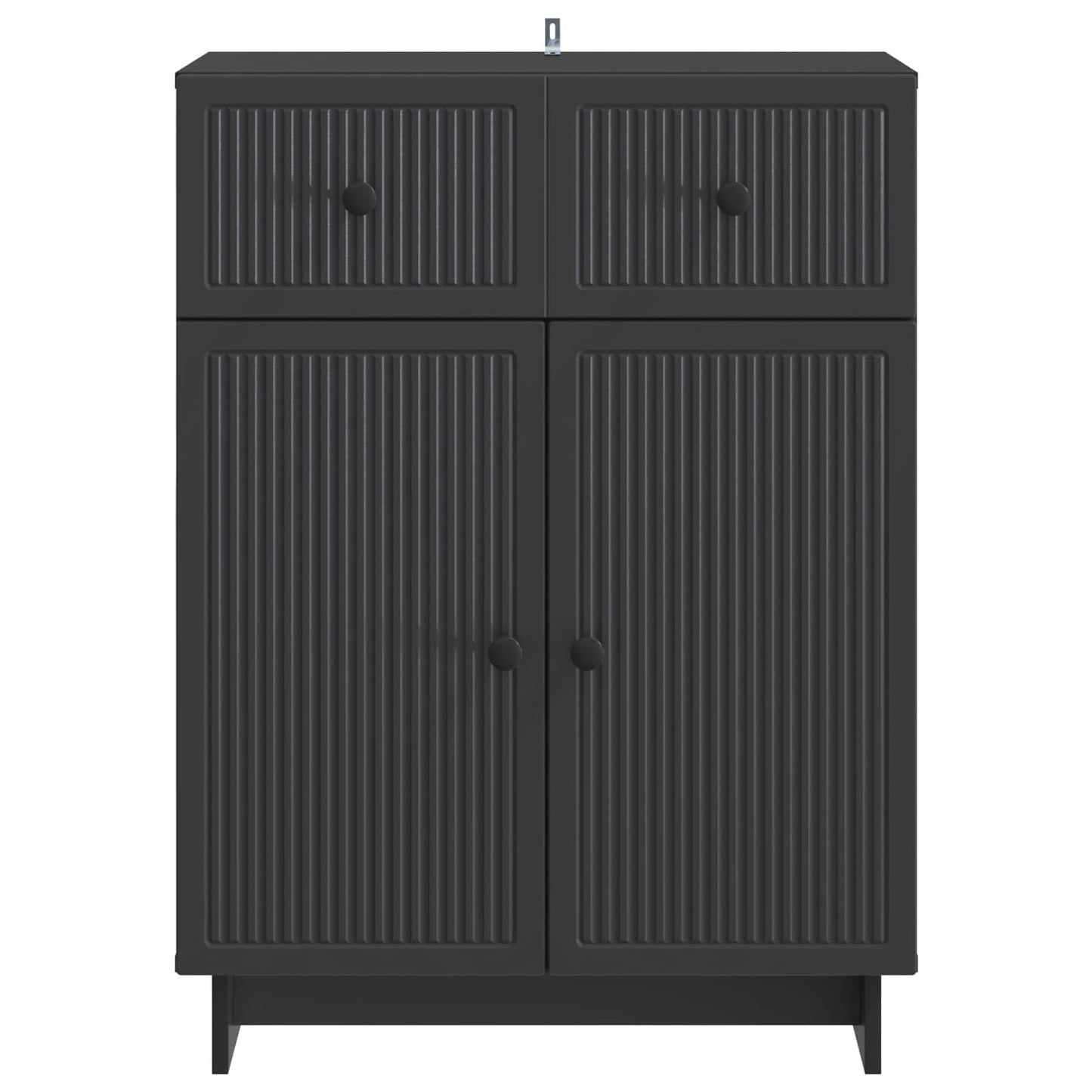 Sideboard with Drawer Black 66 x 34.5 x 90 cm Engineered Wood
