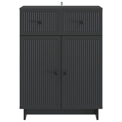 Sideboard with Drawer Black 66 x 34.5 x 90 cm Engineered Wood