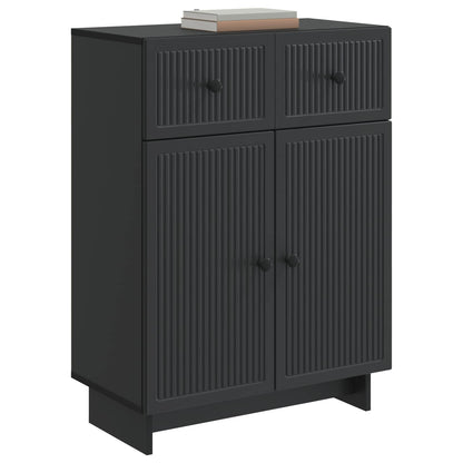 Sideboard with Drawer Black 66 x 34.5 x 90 cm Engineered Wood