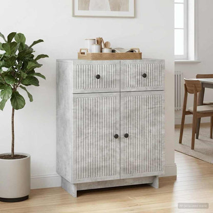 Sideboard Concrete Grey 66 x 34.5 x 90 cm Engineered Wood