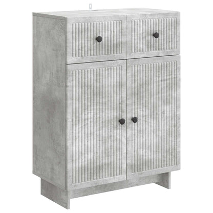 Sideboard Concrete Grey 66 x 34.5 x 90 cm Engineered Wood