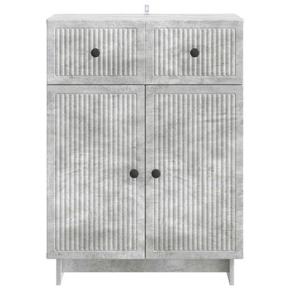 Sideboard Concrete Grey 66 x 34.5 x 90 cm Engineered Wood