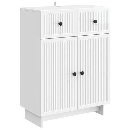 Sideboard High Gloss White 66 x 34.5 x 90 cm Engineered Wood