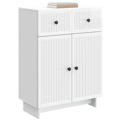 Sideboard High Gloss White 66 x 34.5 x 90 cm Engineered Wood