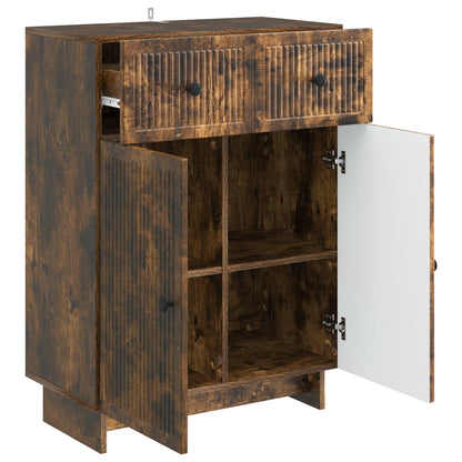 Sideboard Smoked Oak 66 x 34.5 x 90 cm Engineered Wood