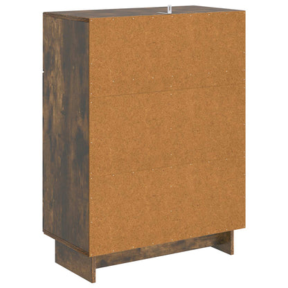 Sideboard Smoked Oak 66 x 34.5 x 90 cm Engineered Wood