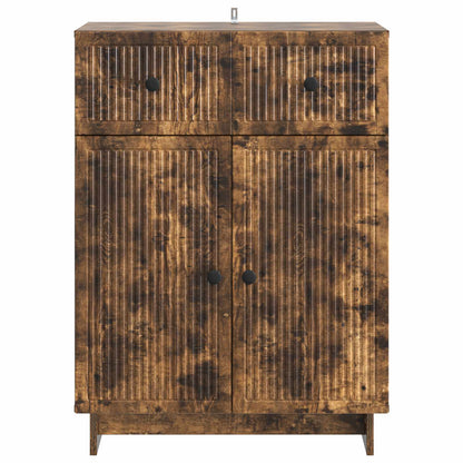 Sideboard Smoked Oak 66 x 34.5 x 90 cm Engineered Wood