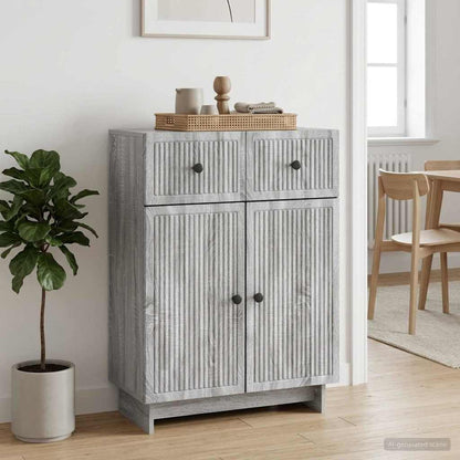 Sideboard Grey Sonoma 66 x 34.5 x 90 cm Engineered Wood