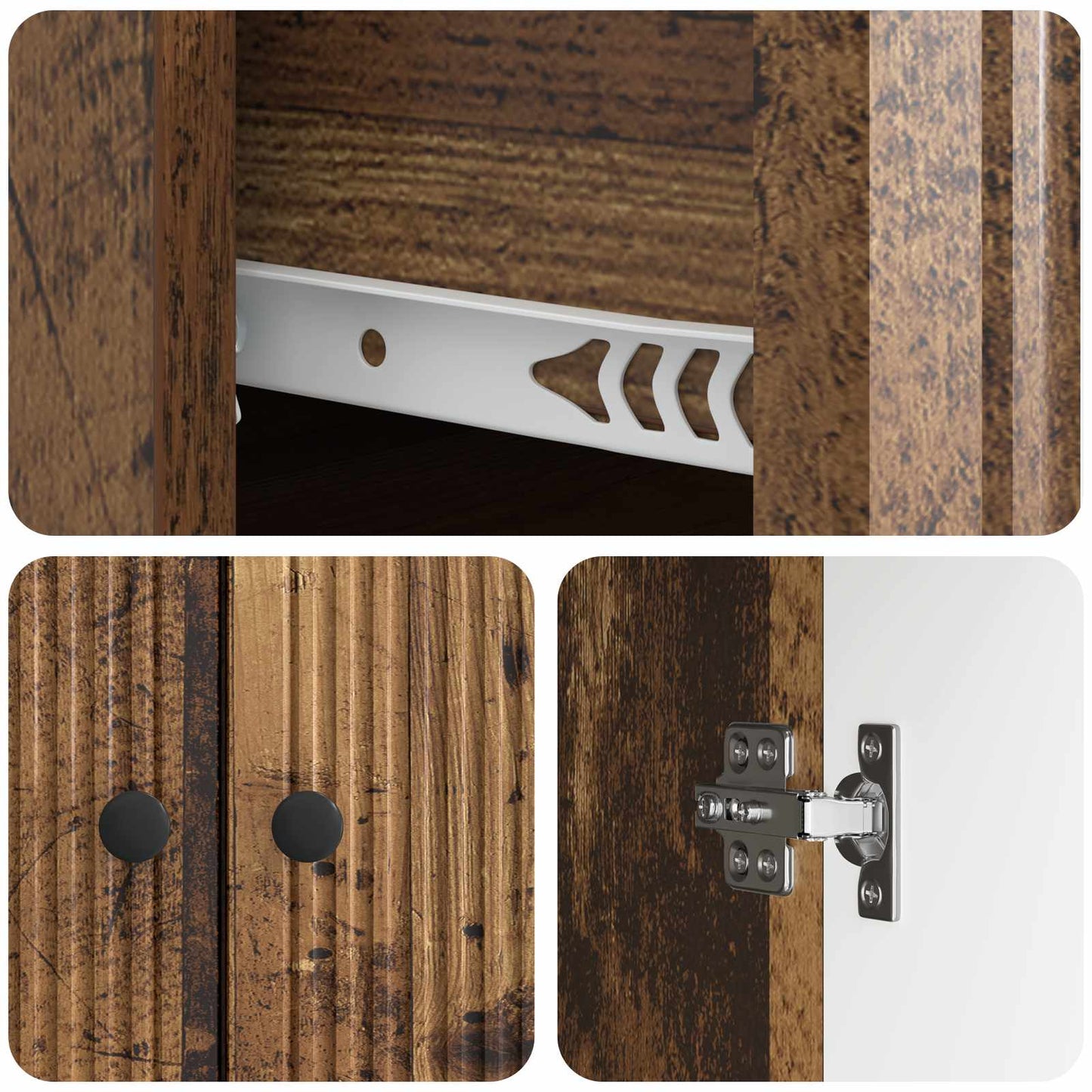 Sideboard Old Wood 66 x 34.5 x 90 cm Engineered Wood