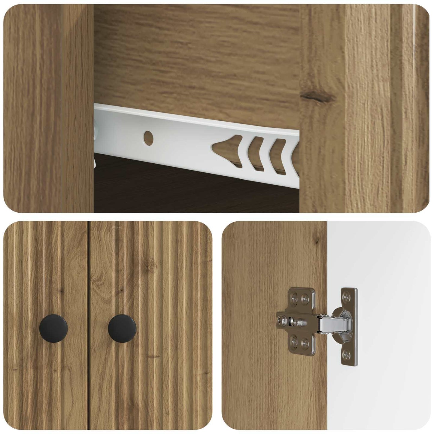 Sideboard Artisan Oak 66 x 34.5 x 90 cm Engineered Wood